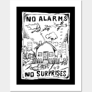 No Surprises Illustrated Lyrics Posters and Art